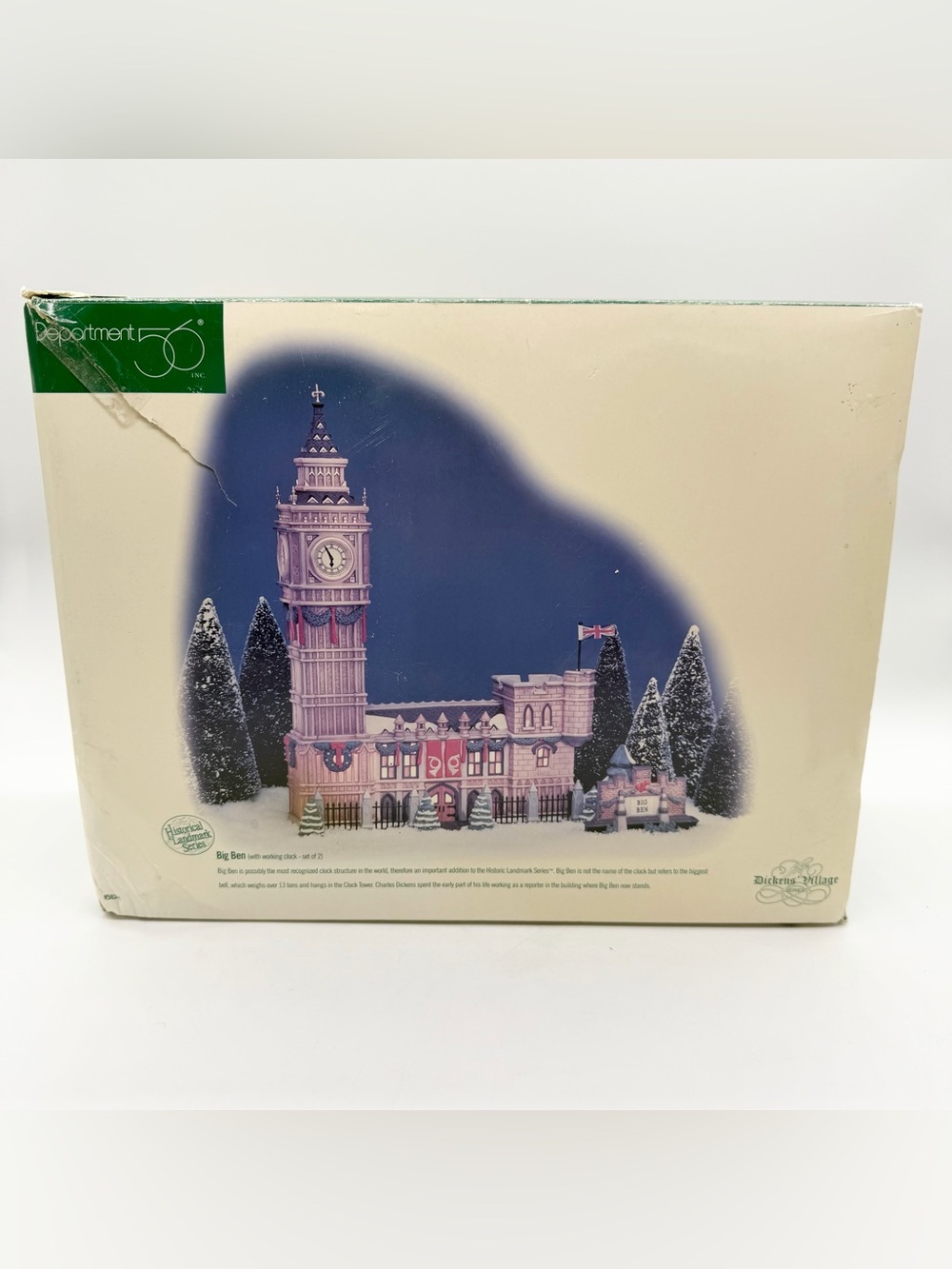 Department 56 Dickens' Village Big Ben Holiday Building - Blue
